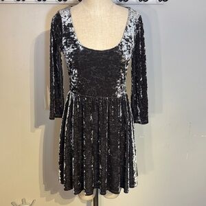 Ever New silvery crushed Velvet Dress